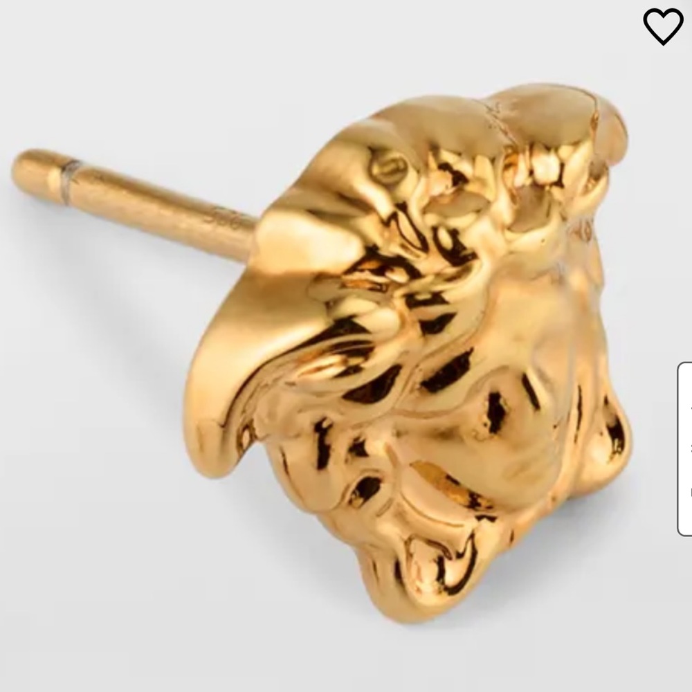 Men’s Versace gold Medusa head earring